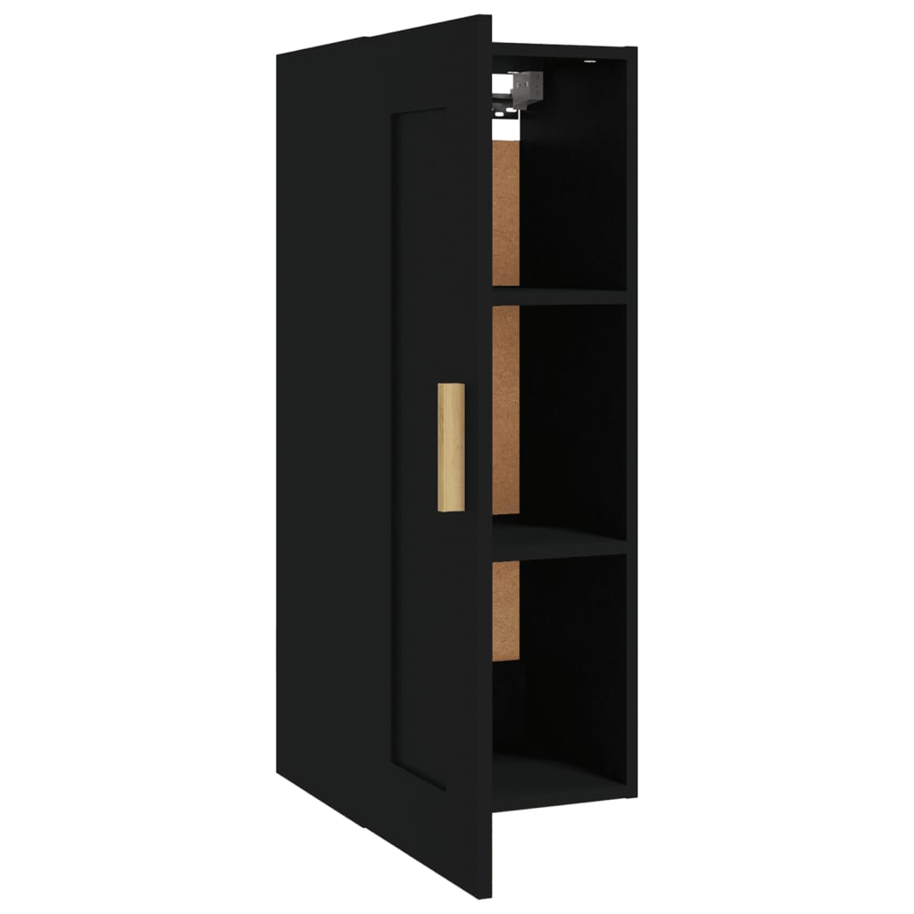 vidaXL Dulap de perete, negru, 35x34x90 cm, lemn prelucrat vidaXL Dulap de perete, negru, 35x34x90 cm, lemn prelucrat