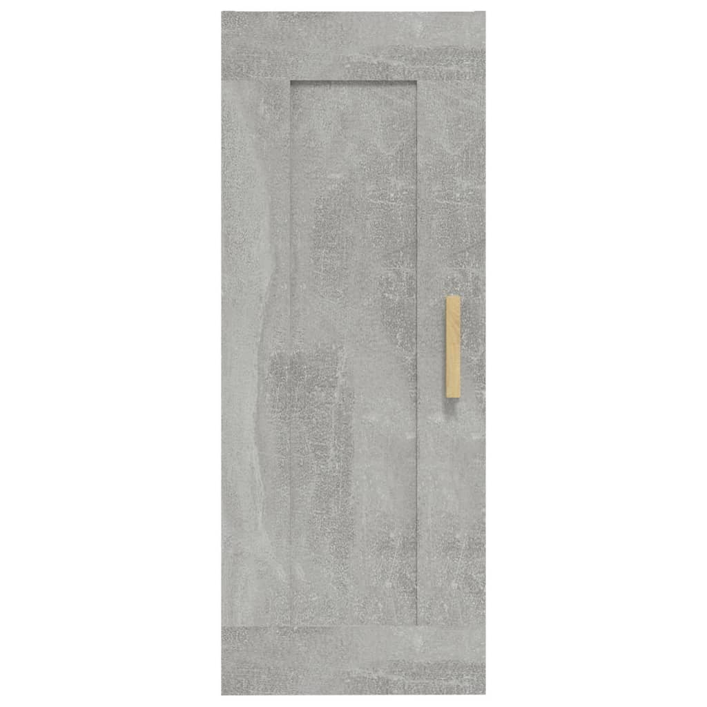 vidaXL Dulap de perete, gri beton, 35x34x90 cm, lemn compozit
