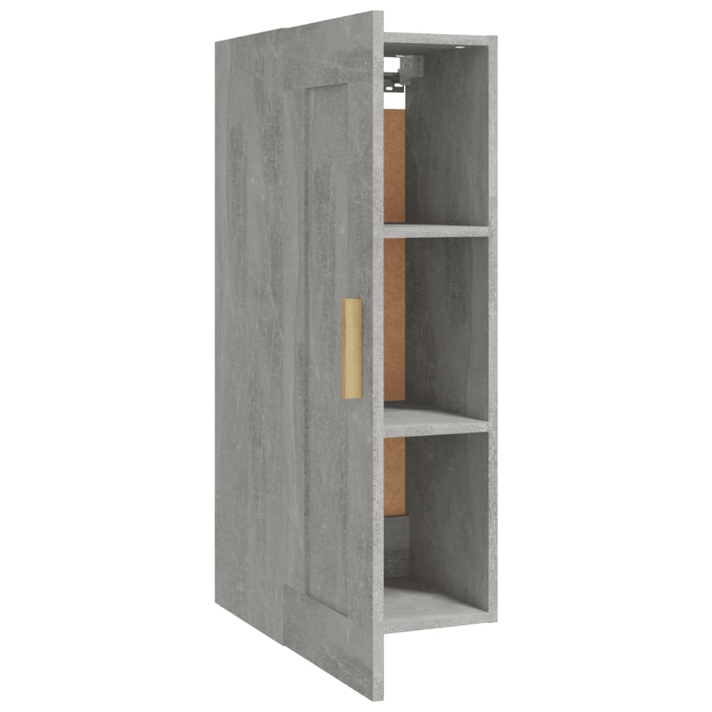 vidaXL Dulap de perete, gri beton, 35x34x90 cm, lemn compozit