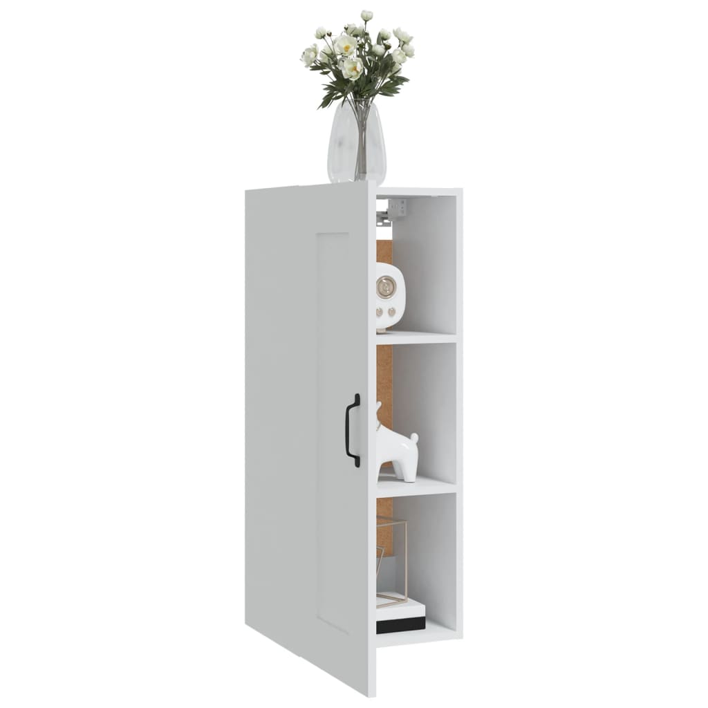 vidaXL Dulap de perete, alb, 35x34x90 cm, lemn prelucrat
