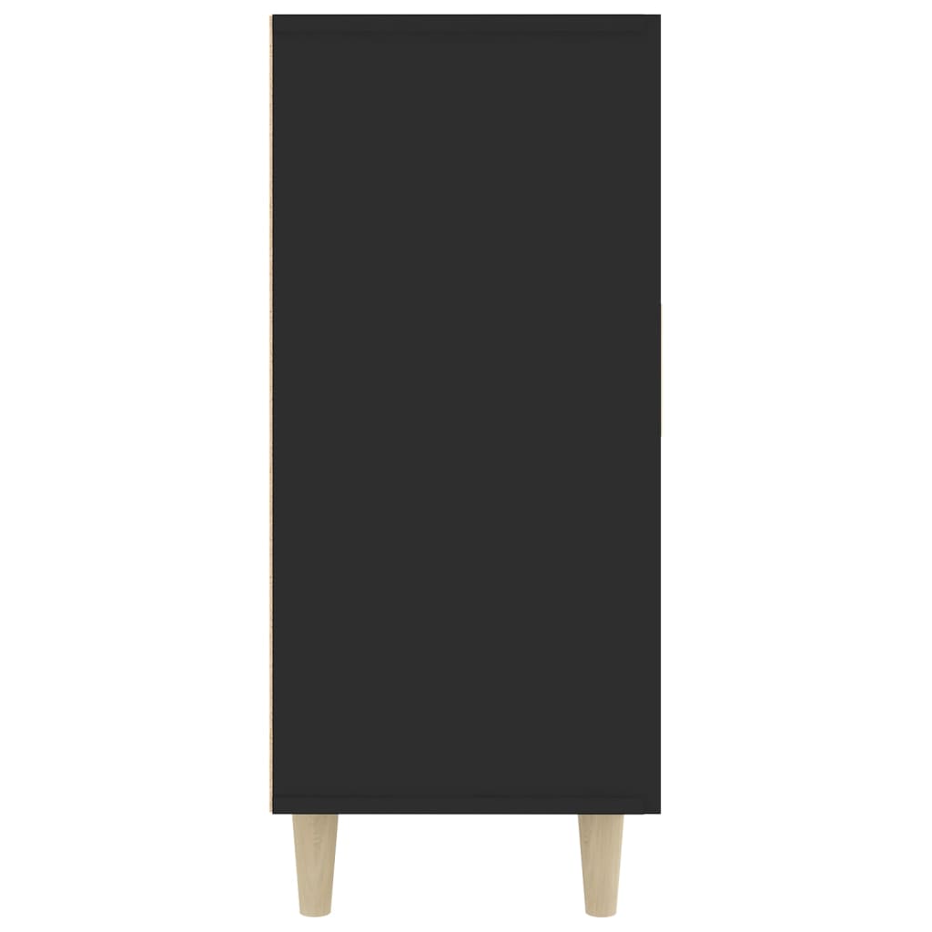 vidaXL Servantă, negru, 90x34x80 cm, lemn compozit