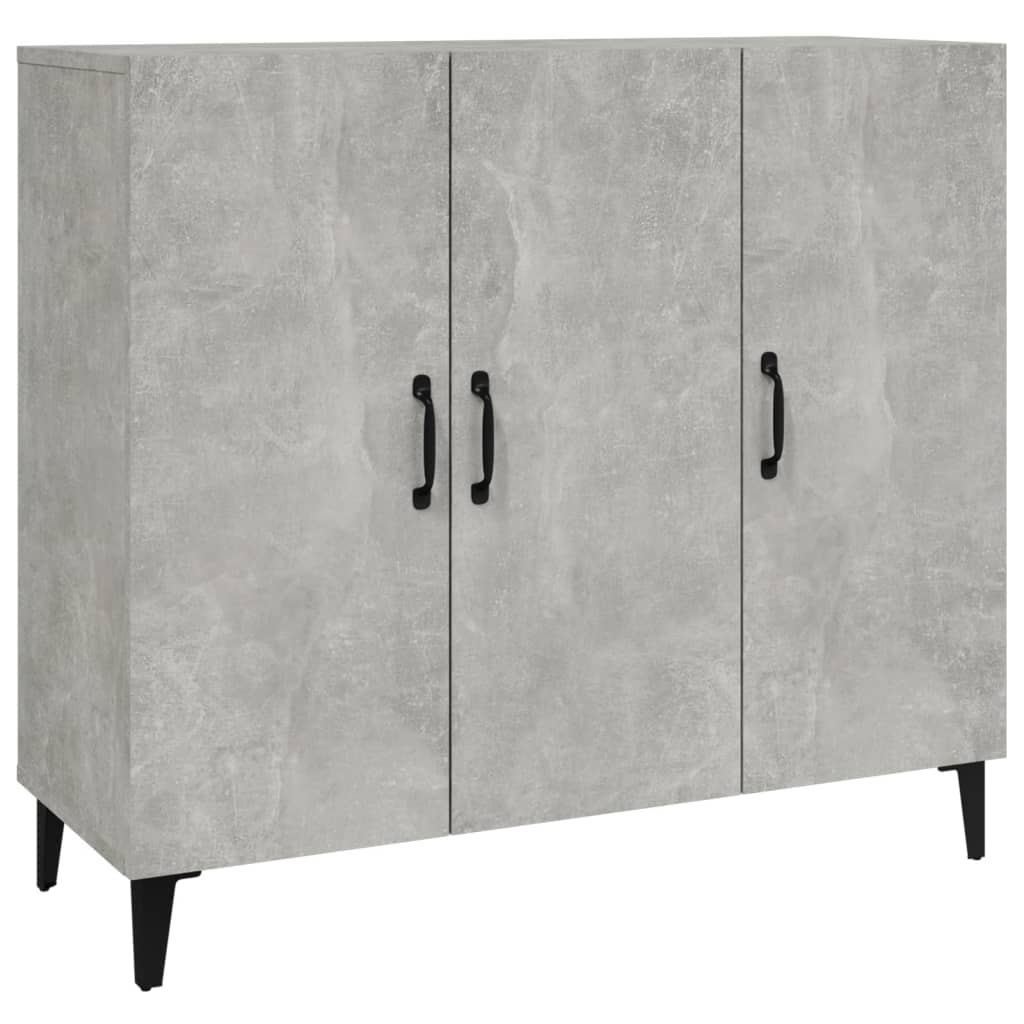 vidaXL Servantă, gri beton, 90x34x80 cm, lemn compozit