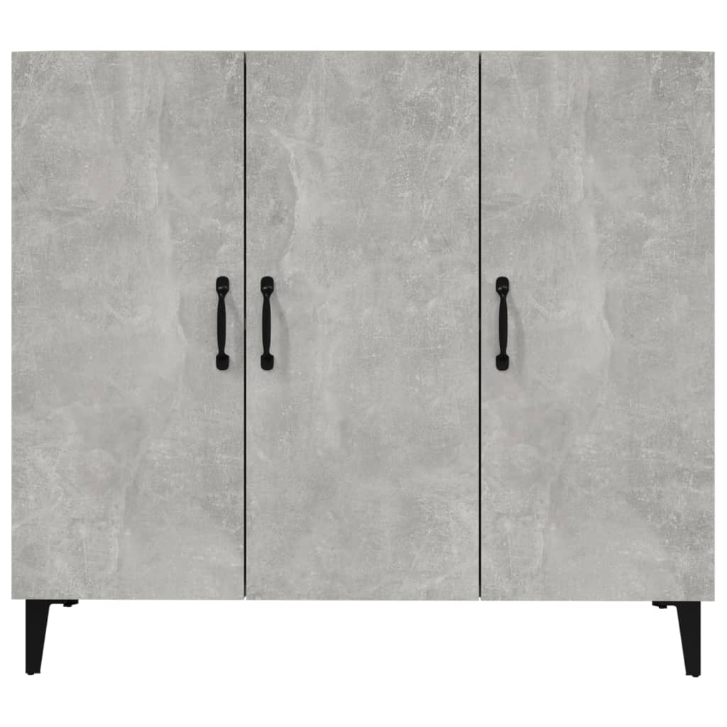 vidaXL Servantă, gri beton, 90x34x80 cm, lemn compozit