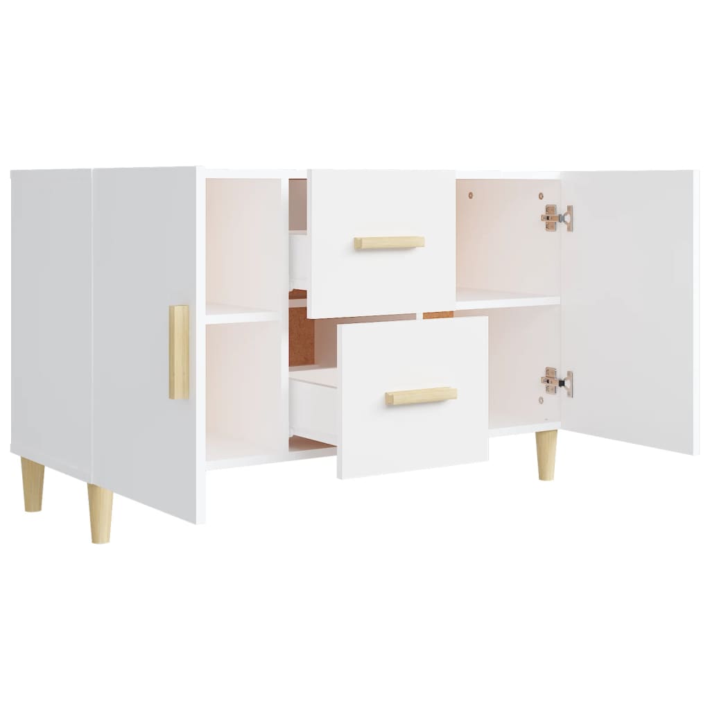 vidaXL Servantă, alb, 100x36x60 cm, lemn compozit vidaXL Servantă, alb, 100x36x60 cm, lemn compozit