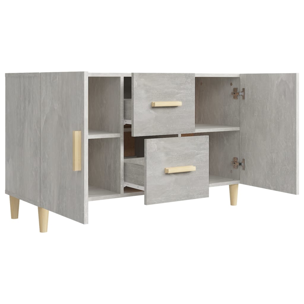 vidaXL Servantă, gri beton, 100x36x60 cm, lemn prelucrat vidaXL Servantă, gri beton, 100x36x60 cm, lemn prelucrat