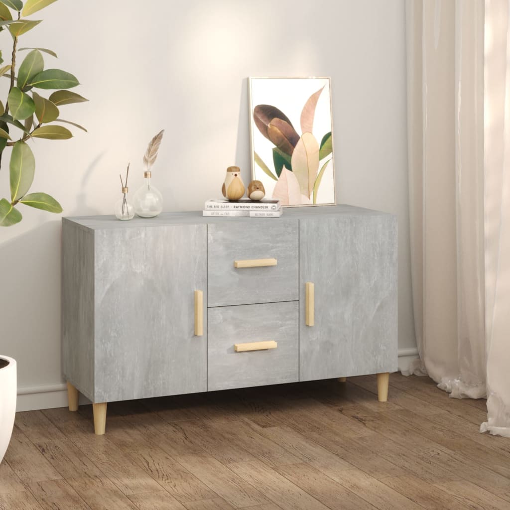 vidaXL Servantă, gri beton, 100x36x60 cm, lemn prelucrat vidaXL Servantă, gri beton, 100x36x60 cm, lemn prelucrat