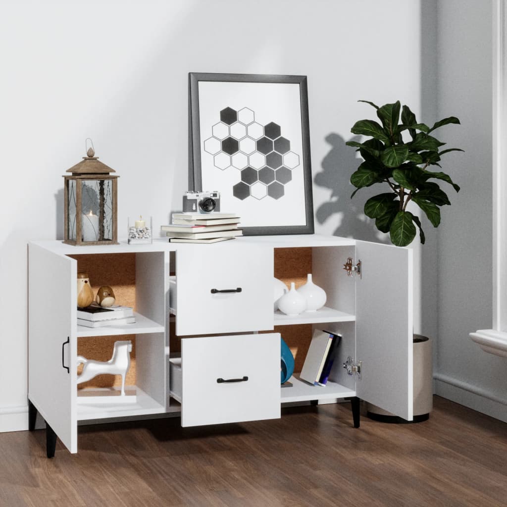 vidaXL Servantă, alb, 100x36x60 cm, lemn compozit vidaXL Servantă, alb, 100x36x60 cm, lemn compozit