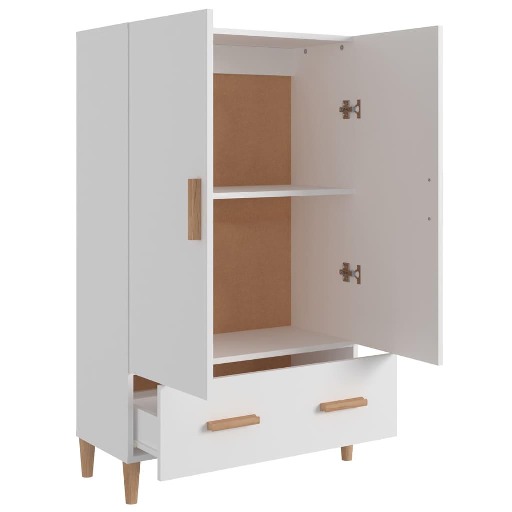 vidaXL Dulap înalt, alb, 70x31x115 cm, lemn prelucrat