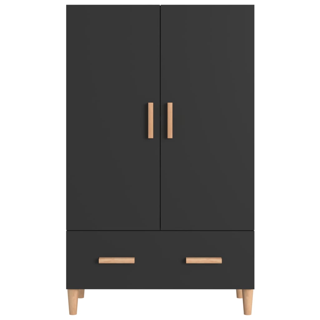vidaXL Dulap înalt, negru, 70x31x115 cm, lemn compozit