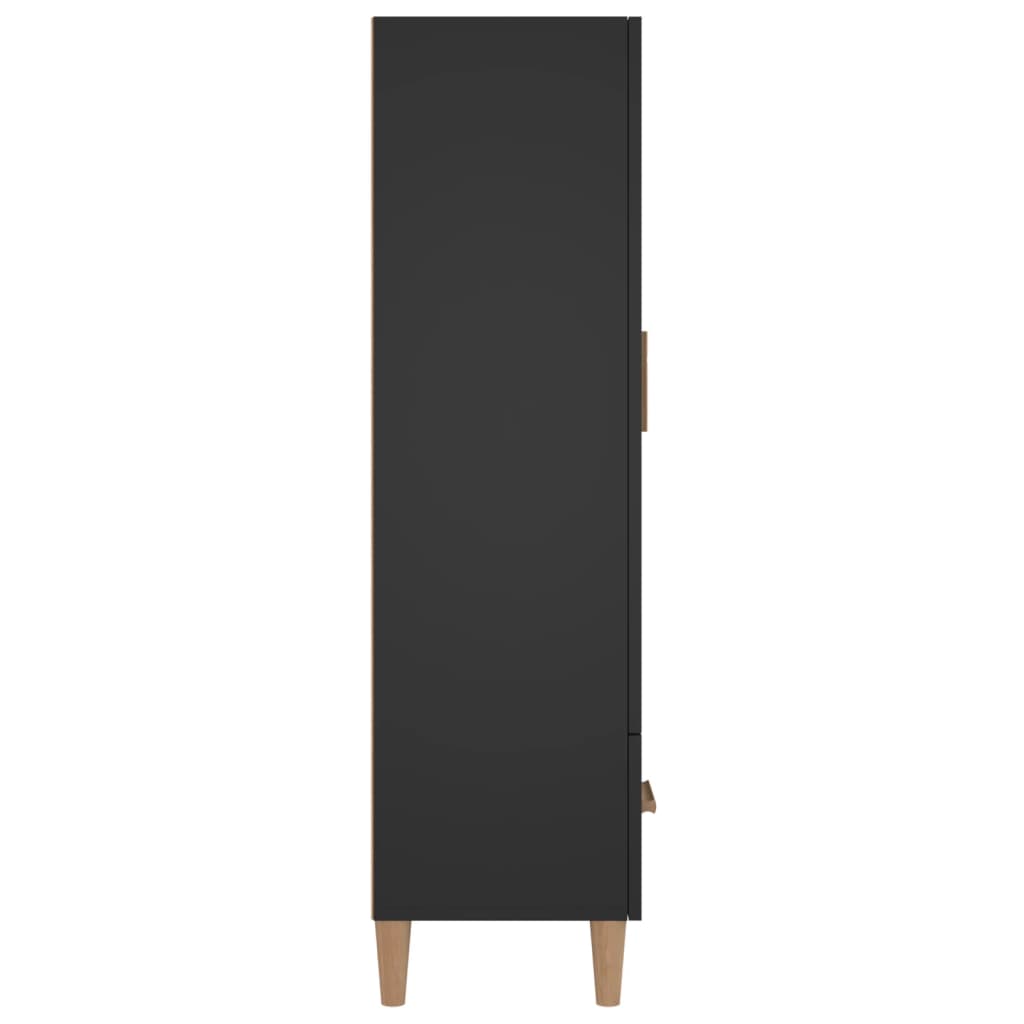 vidaXL Dulap înalt, negru, 70x31x115 cm, lemn compozit