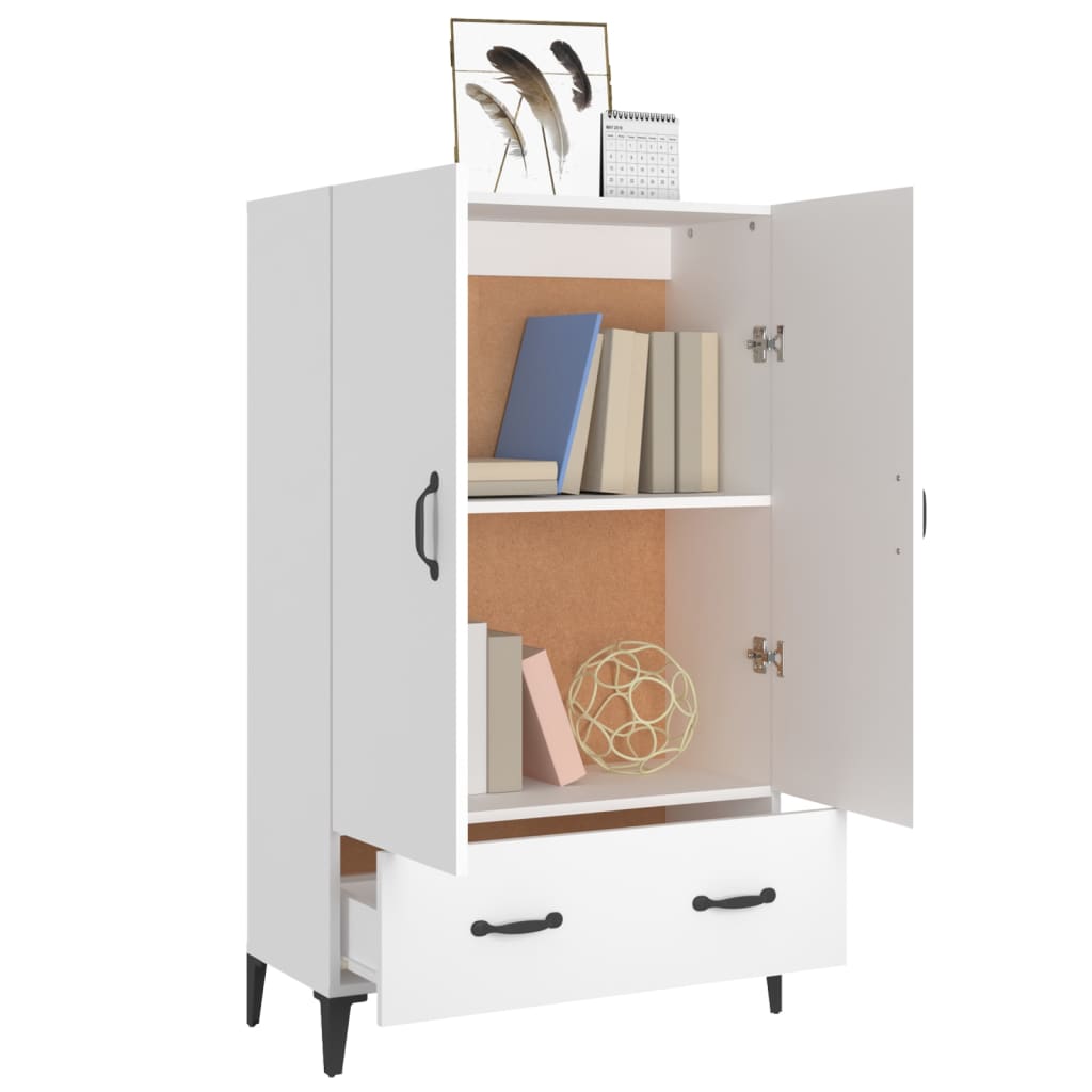 vidaXL Dulap înalt, alb, 70x31x115 cm, lemn prelucrat