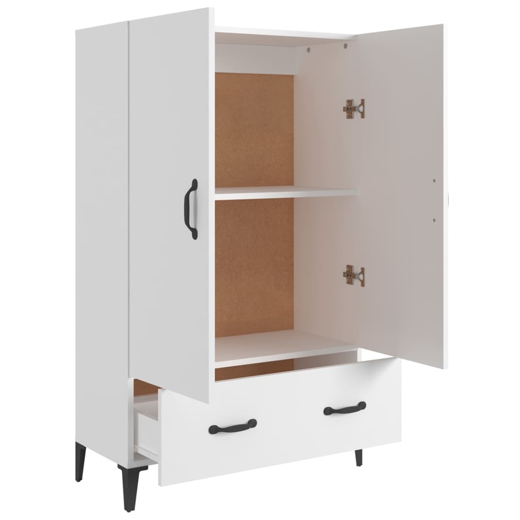 vidaXL Dulap înalt, alb, 70x31x115 cm, lemn prelucrat