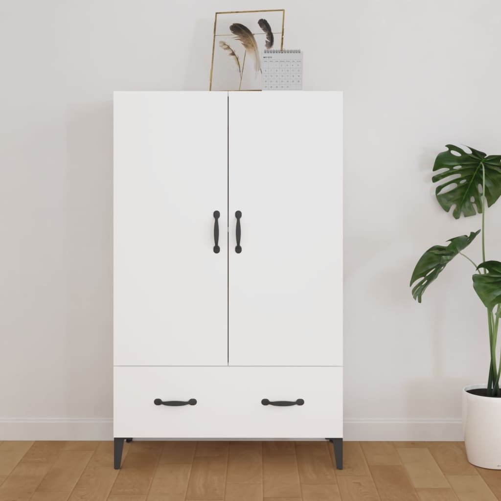 vidaXL Dulap înalt, alb, 70x31x115 cm, lemn prelucrat