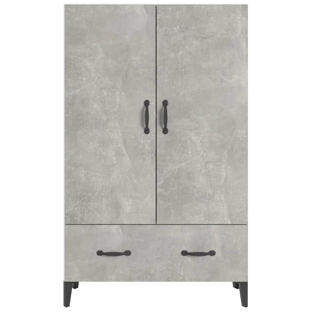 vidaXL Dulap înalt, gri beton, 70x31x115 cm, lemn compozit