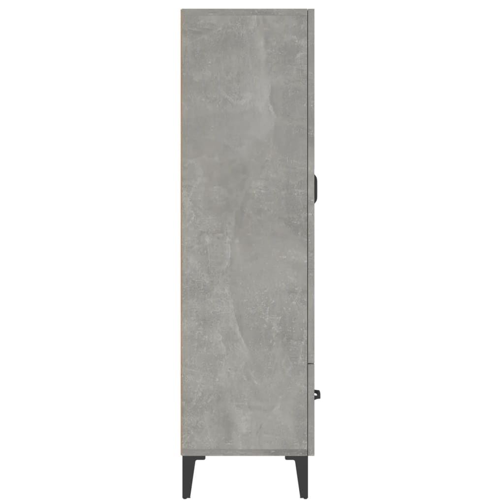 vidaXL Dulap înalt, gri beton, 70x31x115 cm, lemn compozit