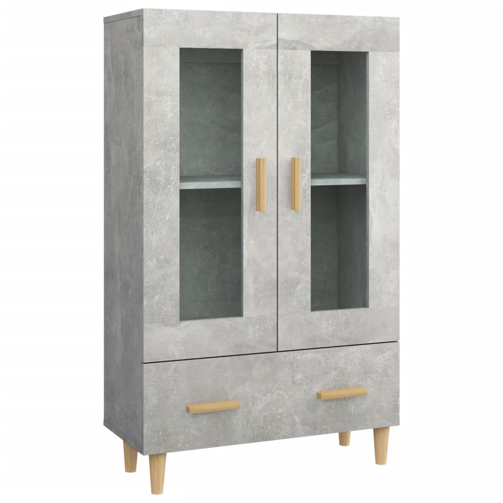 vidaXL Dulap înalt, gri beton, 70x31x115 cm, lemn compozit