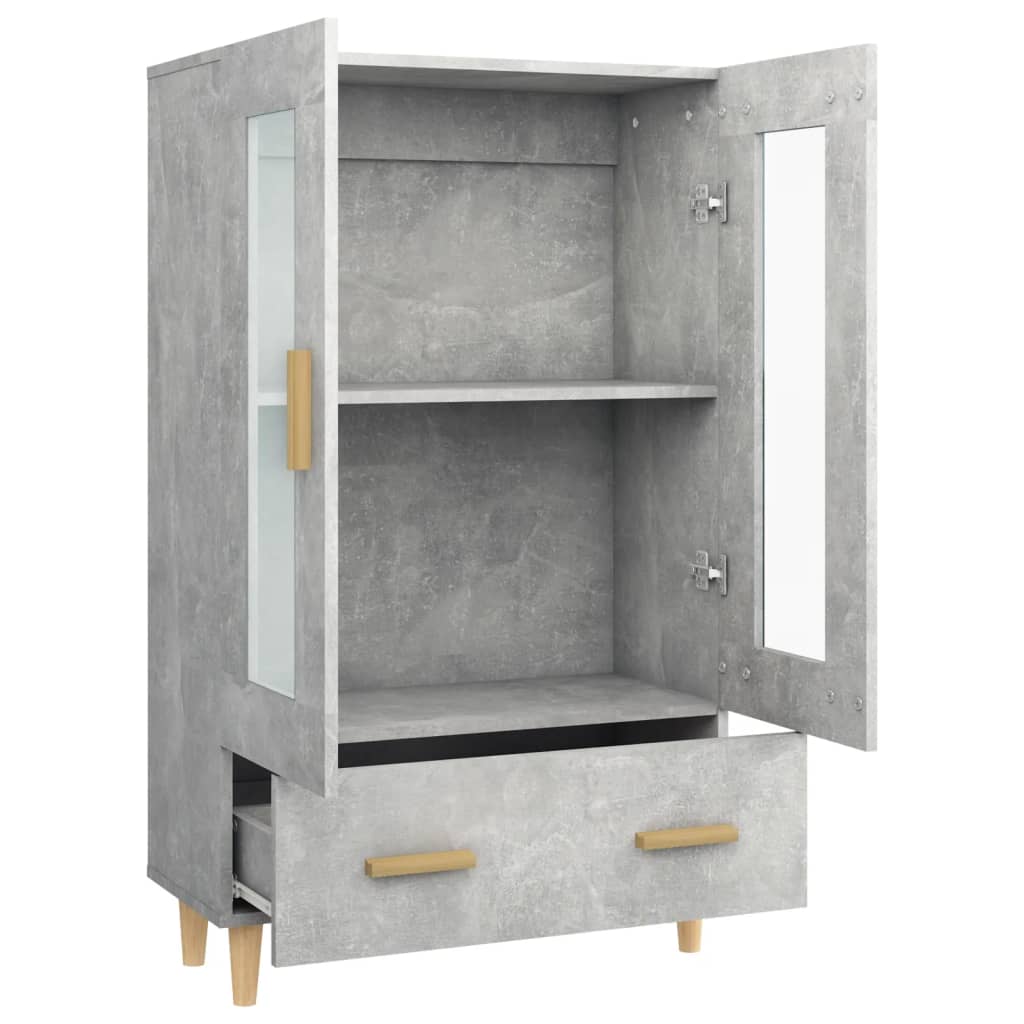 vidaXL Dulap înalt, gri beton, 70x31x115 cm, lemn compozit
