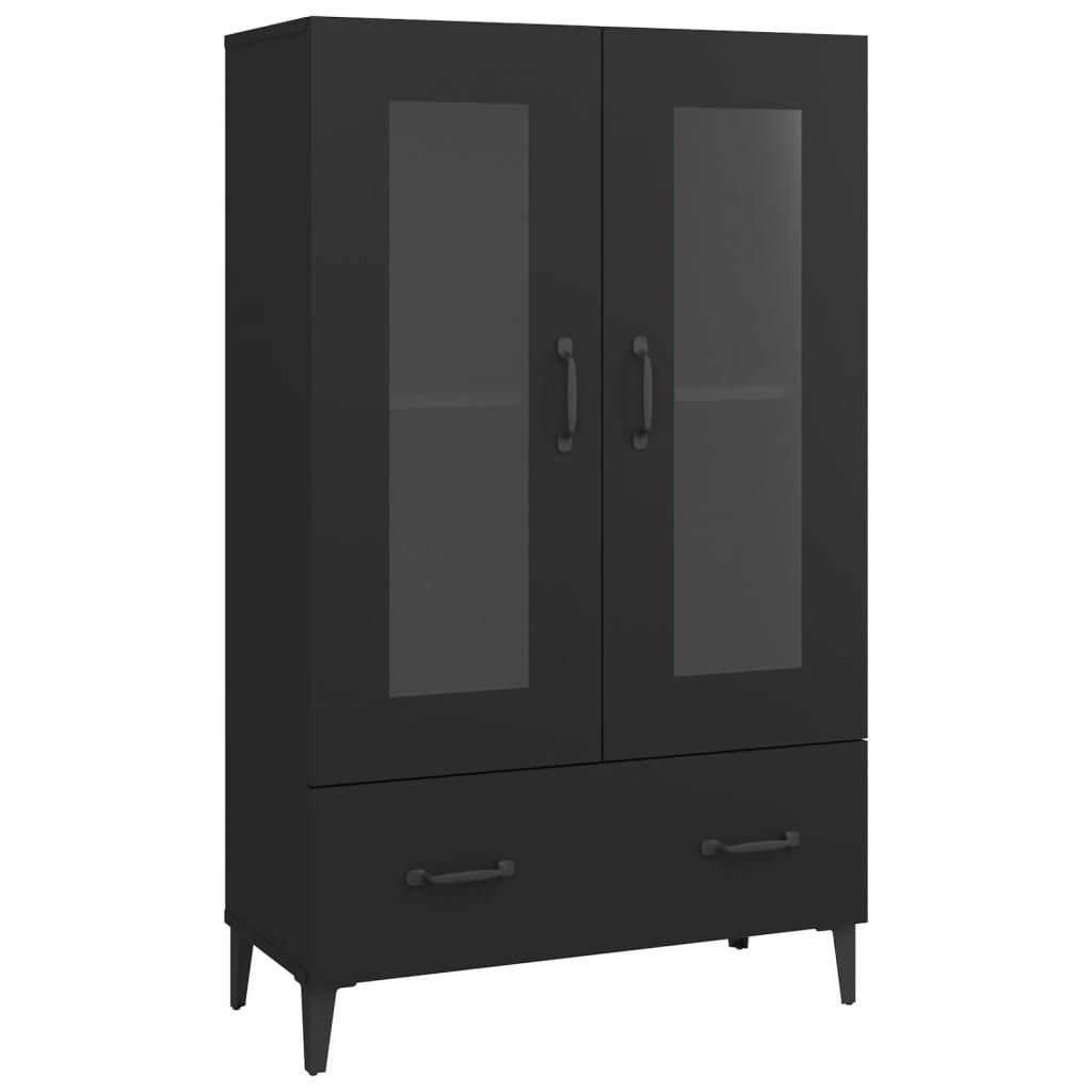 vidaXL Dulap înalt, negru, 70x31x115 cm, lemn compozit