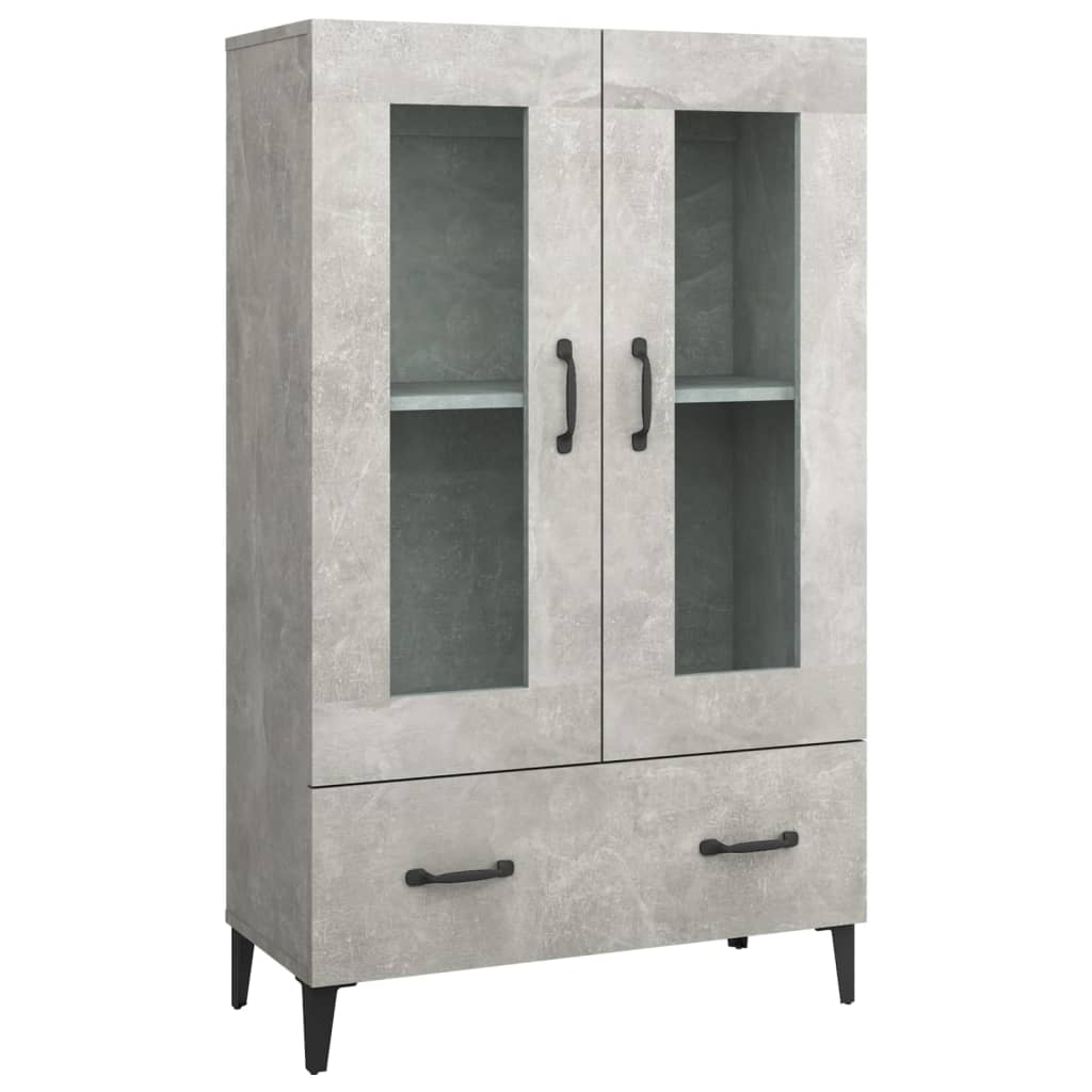 vidaXL Dulap înalt, gri beton, 70x31x115 cm, lemn compozit
