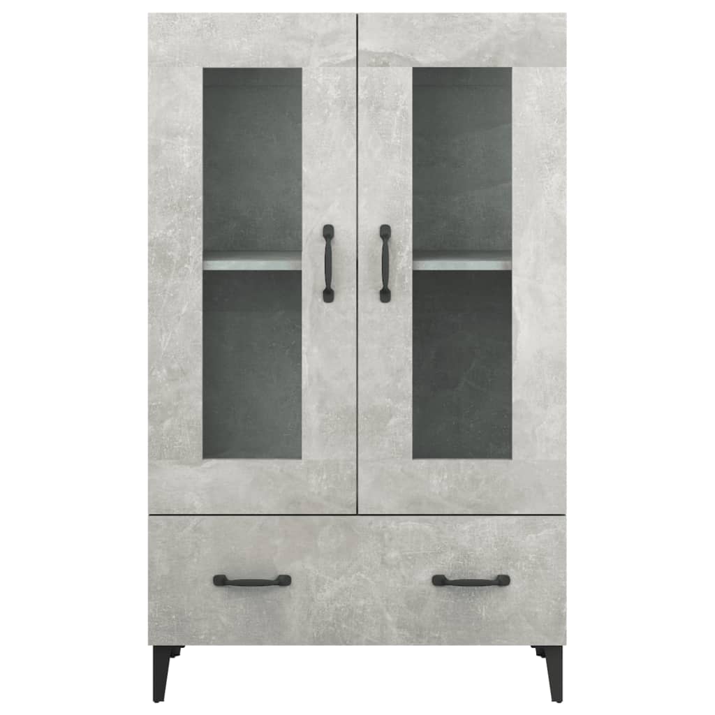vidaXL Dulap înalt, gri beton, 70x31x115 cm, lemn compozit