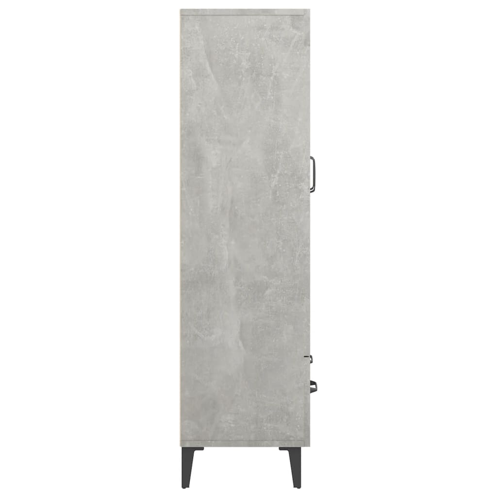 vidaXL Dulap înalt, gri beton, 70x31x115 cm, lemn compozit