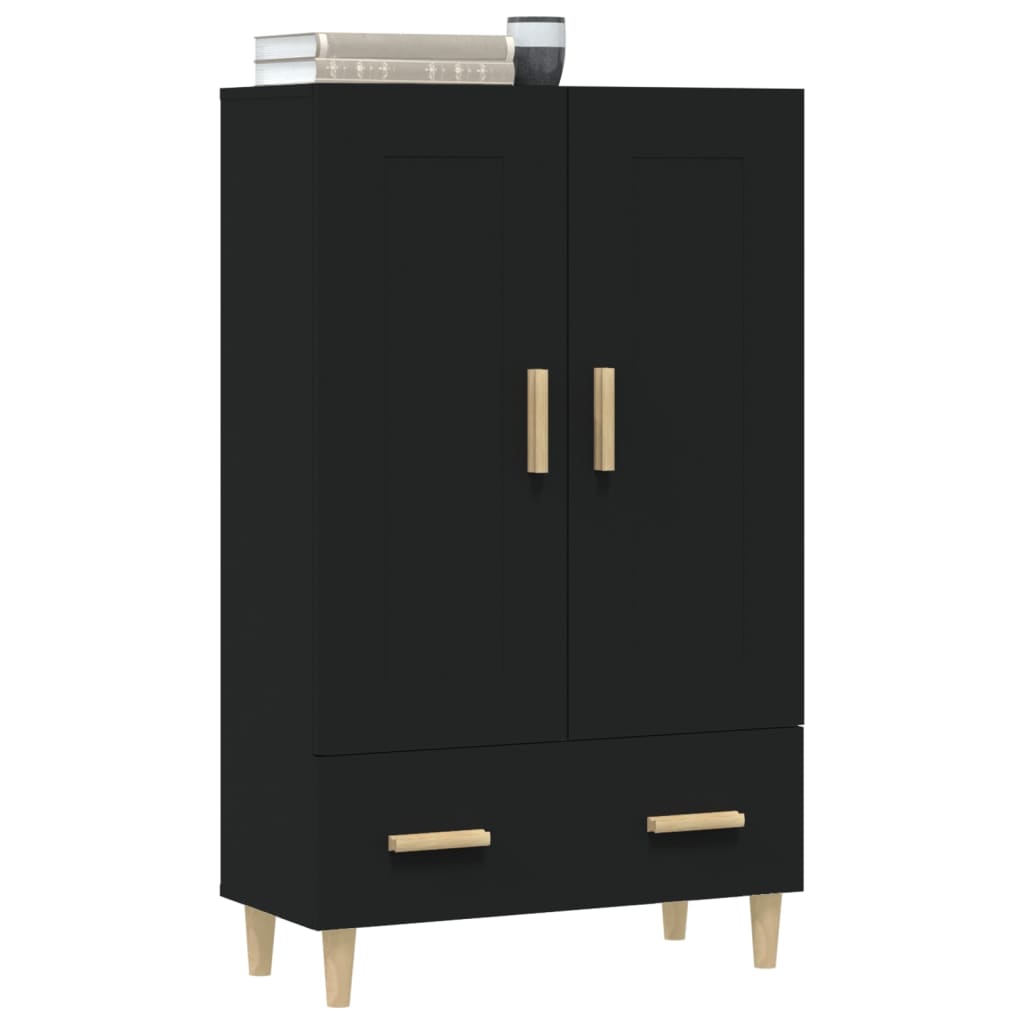 vidaXL Dulap înalt, negru, 70x31x115 cm, lemn compozit