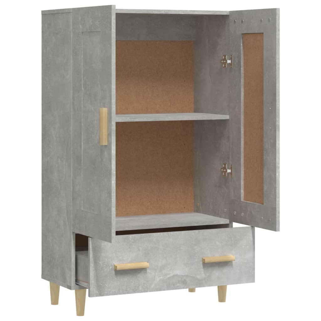 vidaXL Dulap înalt, gri beton, 70x31x115 cm, lemn compozit