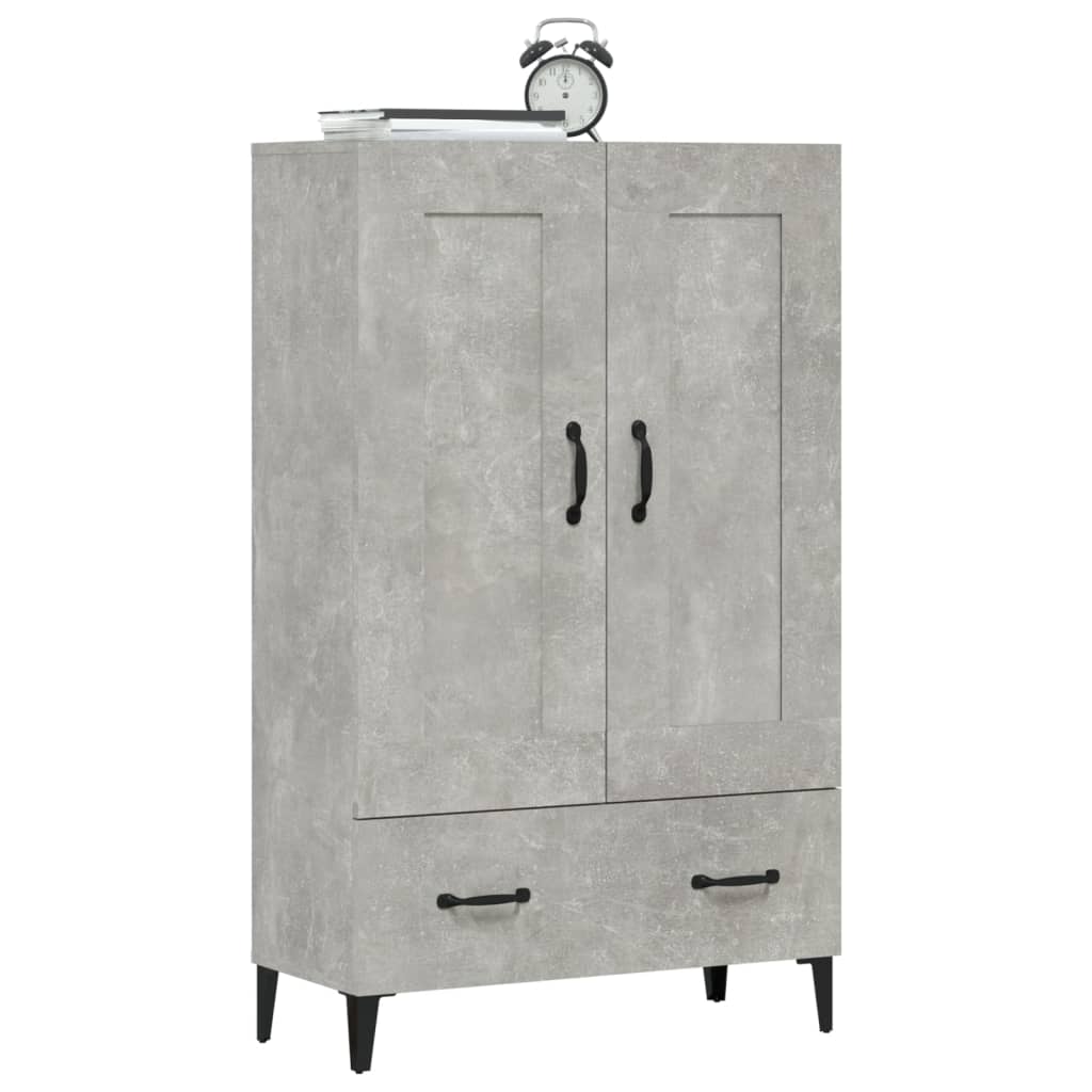 vidaXL Dulap înalt, gri beton, 70x31x115 cm, lemn compozit