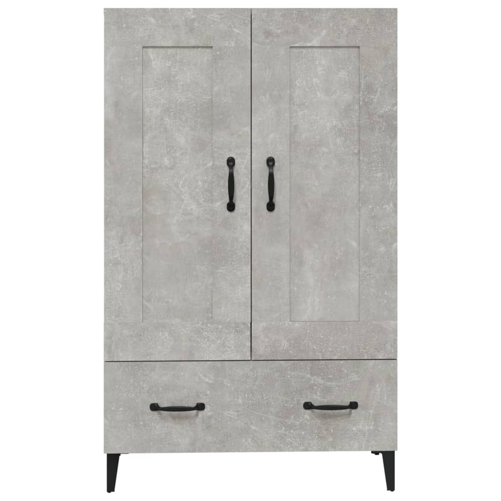 vidaXL Dulap înalt, gri beton, 70x31x115 cm, lemn compozit
