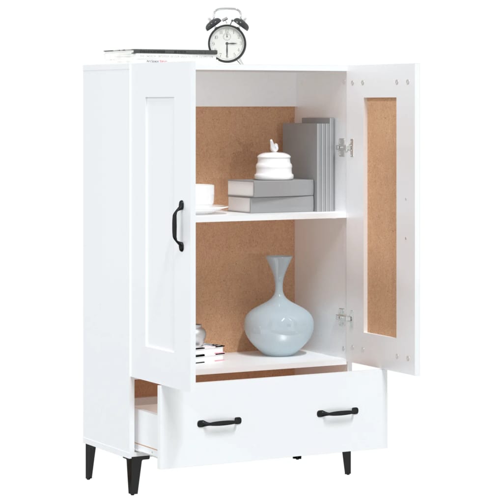 vidaXL Dulap înalt, alb extralucios, 70x31x115 cm, lemn prelucrat vidaXL Dulap înalt, alb extralucios, 70x31x115 cm, lemn prelucrat