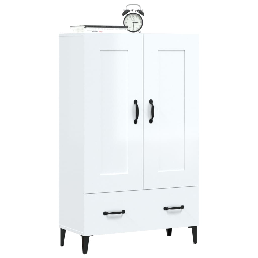 vidaXL Dulap înalt, alb extralucios, 70x31x115 cm, lemn prelucrat vidaXL Dulap înalt, alb extralucios, 70x31x115 cm, lemn prelucrat