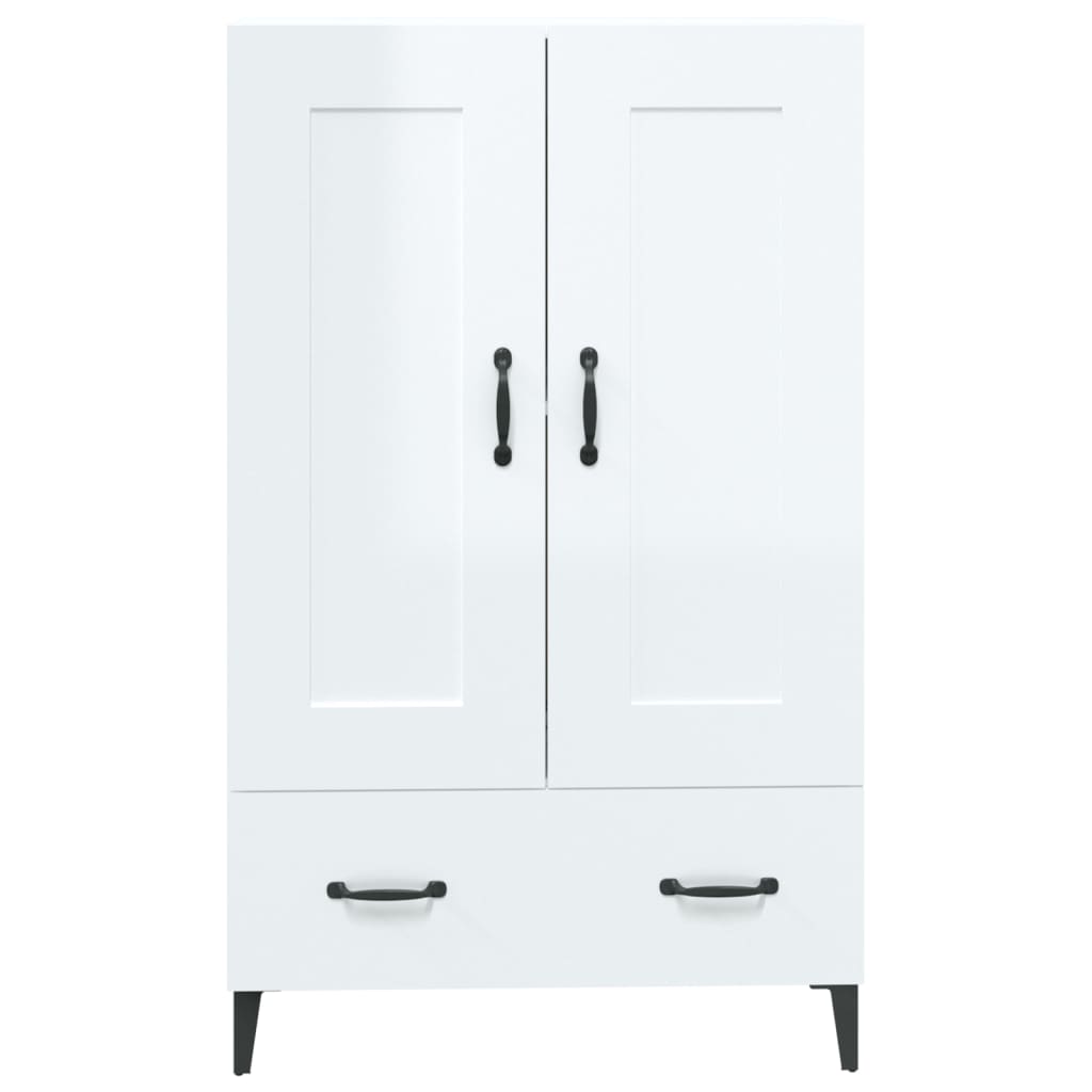 vidaXL Dulap înalt, alb extralucios, 70x31x115 cm, lemn prelucrat vidaXL Dulap înalt, alb extralucios, 70x31x115 cm, lemn prelucrat