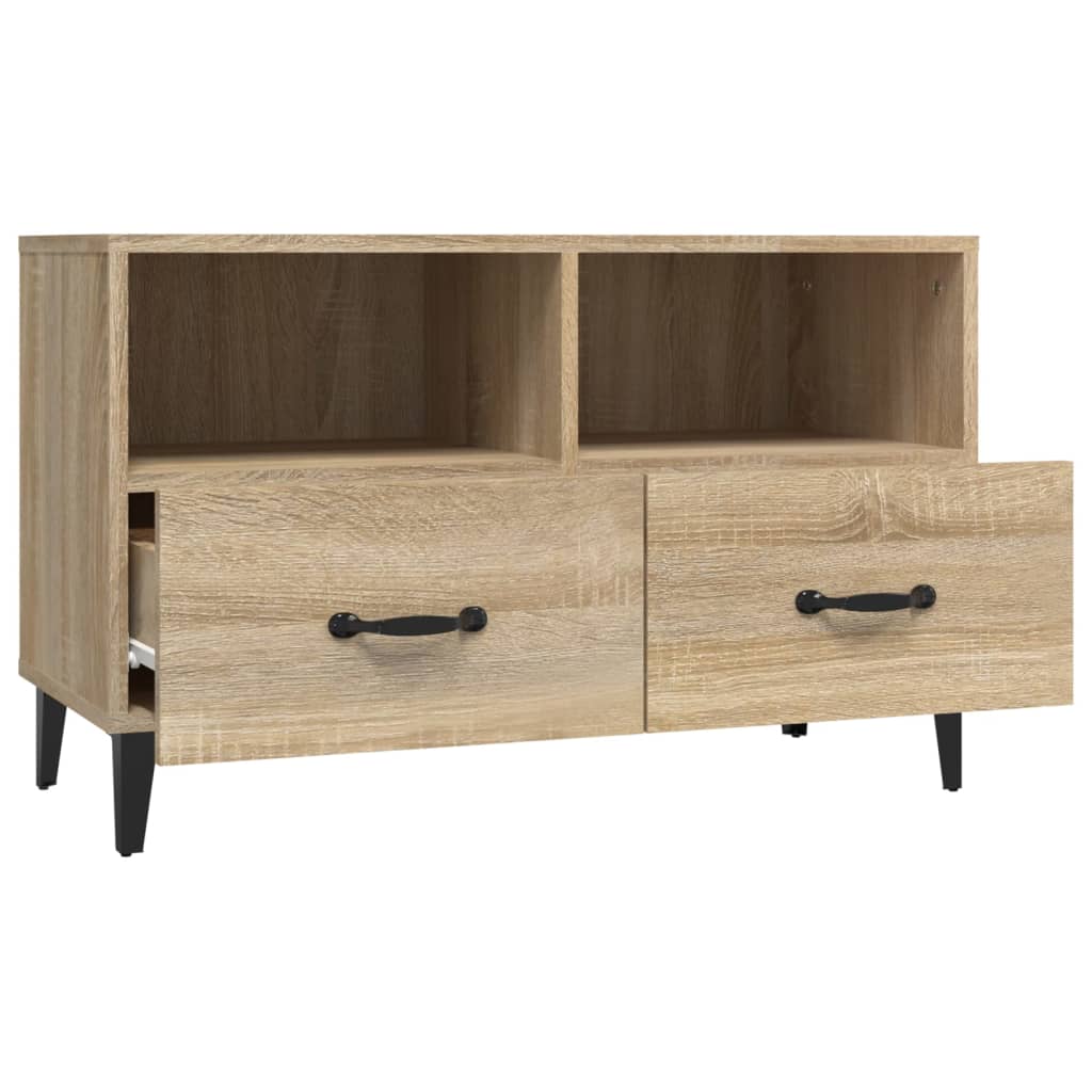 vidaXL Comodă TV, stejar sonoma, 80x36x50 cm, lemn prelucrat