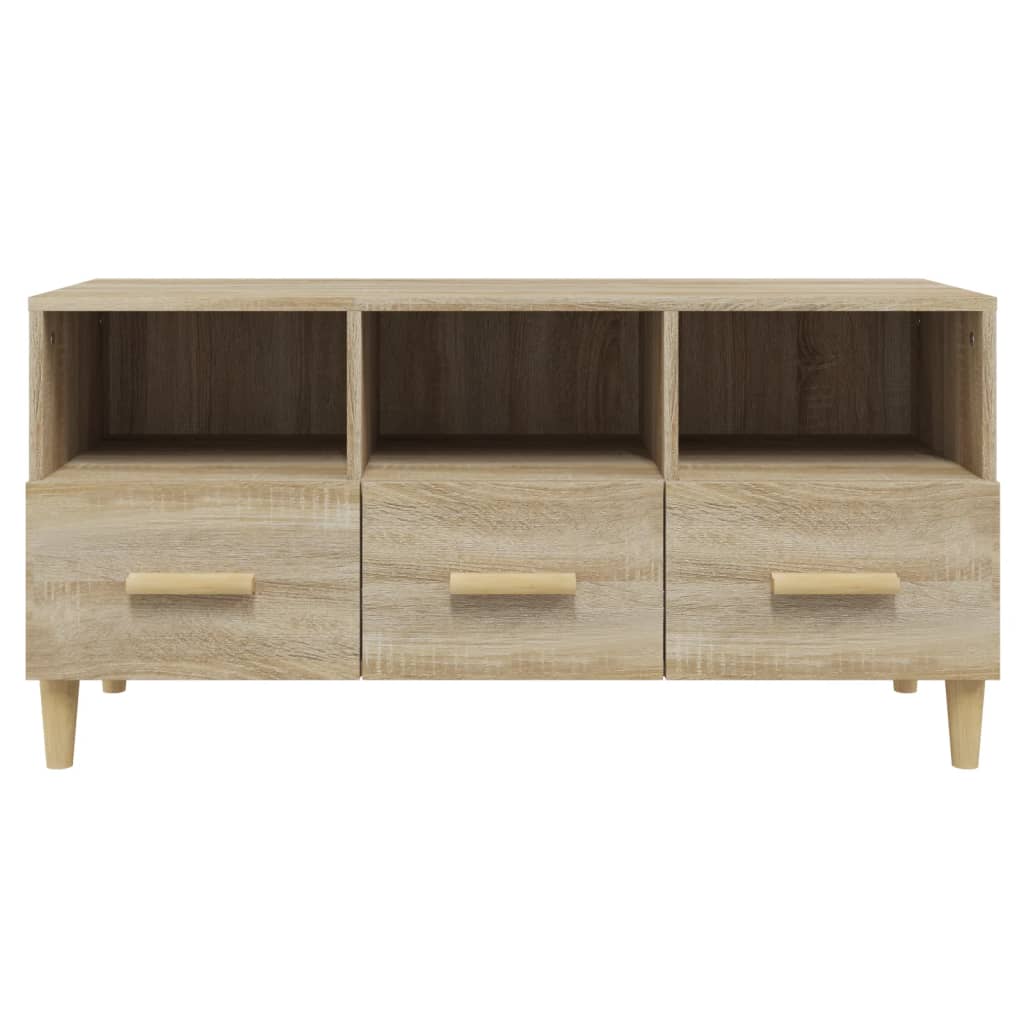 vidaXL Comodă TV, stejar sonoma, 102x36x50 cm, lemn compozit vidaXL Comodă TV, stejar sonoma, 102x36x50 cm, lemn compozit