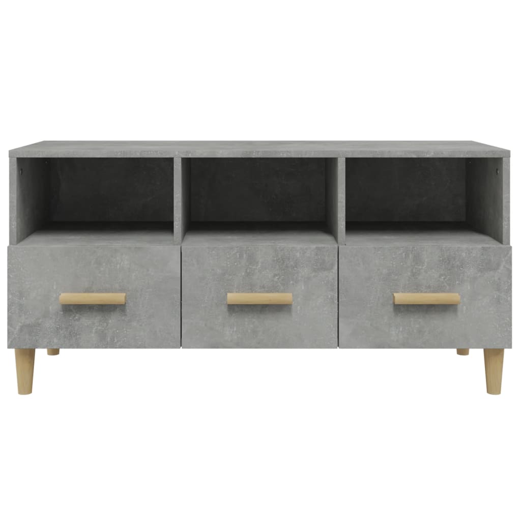 vidaXL Dulap TV, gri beton, 102x36x50 cm, lemn prelucrat