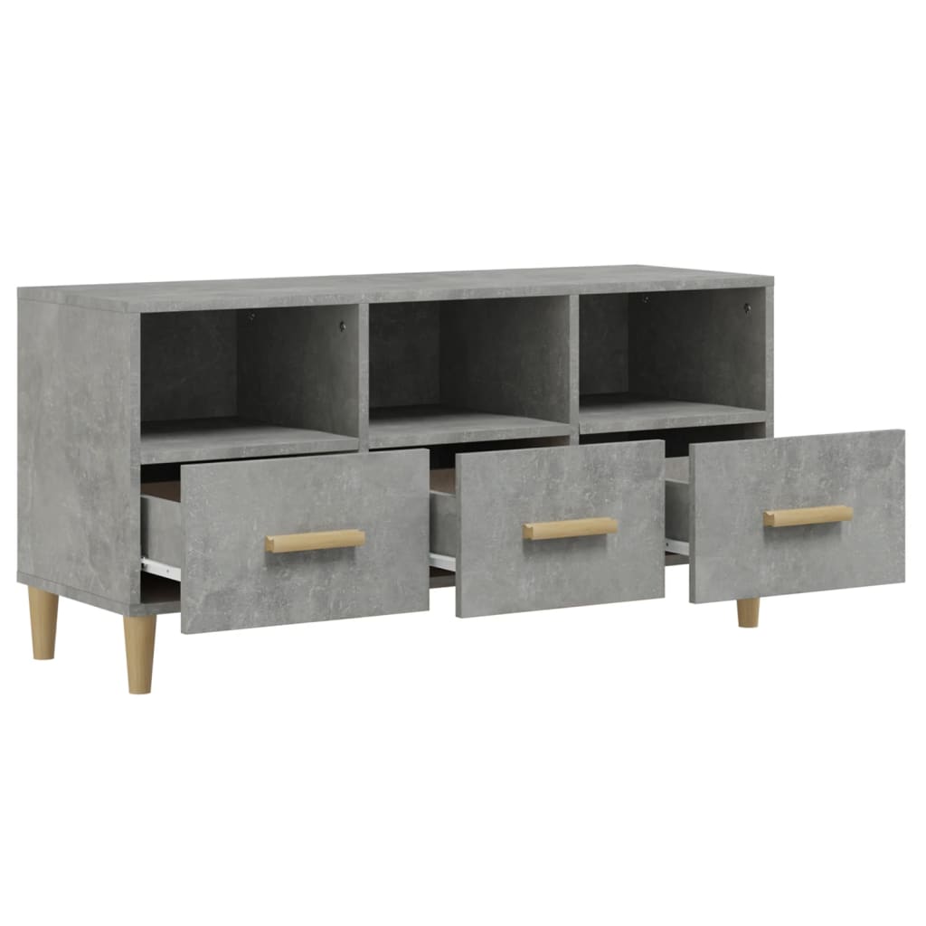 vidaXL Dulap TV, gri beton, 102x36x50 cm, lemn prelucrat