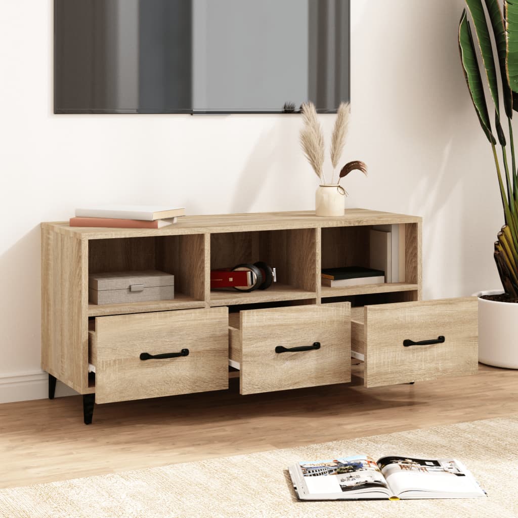 vidaXL Comodă TV, stejar sonoma, 102x35x50 cm, lemn compozit vidaXL Comodă TV, stejar sonoma, 102x35x50 cm, lemn compozit