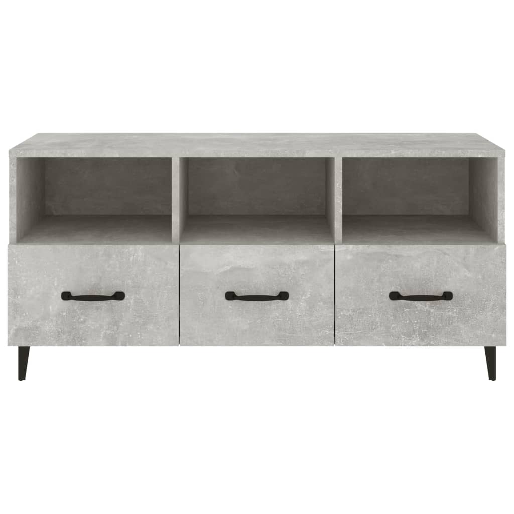 vidaXL Comodă TV, gri beton, 102x35x50 cm, lemn compozit vidaXL Comodă TV, gri beton, 102x35x50 cm, lemn compozit