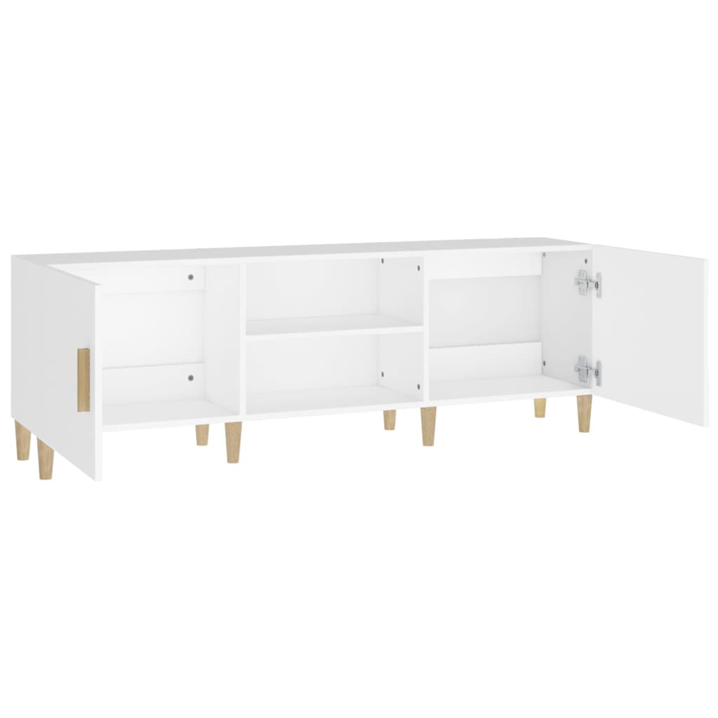 vidaXL Comodă TV, alb, 150x30x50 cm, lemn compozit
