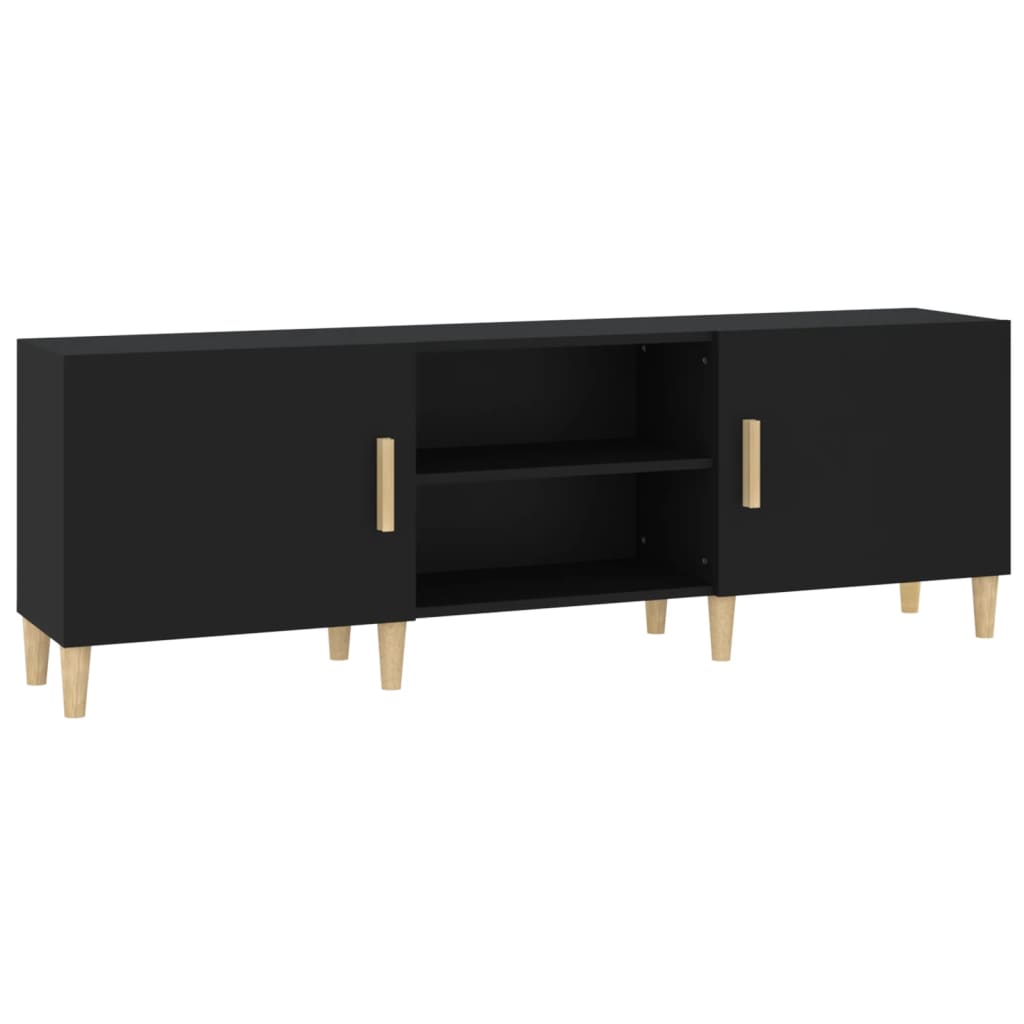 vidaXL Comodă TV, negru, 150x30x50 cm, lemn compozit
