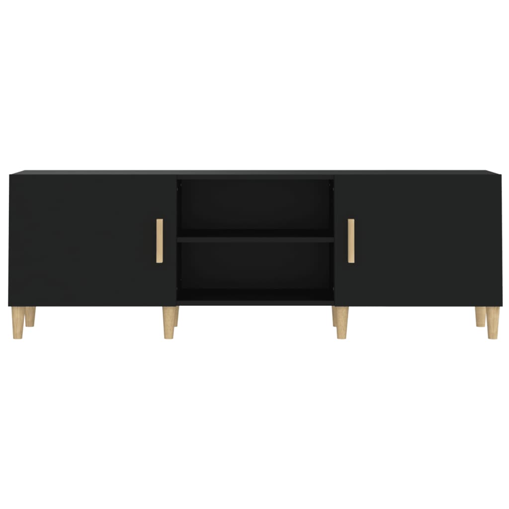 vidaXL Comodă TV, negru, 150x30x50 cm, lemn compozit