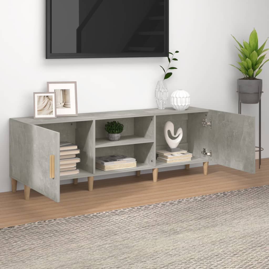 vidaXL Comodă TV, gri beton, 150x30x50 cm, lemn compozit vidaXL Comodă TV, gri beton, 150x30x50 cm, lemn compozit