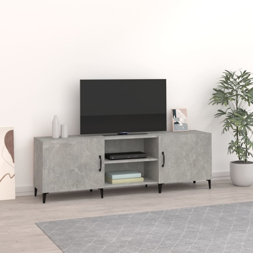 vidaXL Comodă TV, gri beton, 150x30x50 cm, lemn compozit vidaXL Comodă TV, gri beton, 150x30x50 cm, lemn compozit