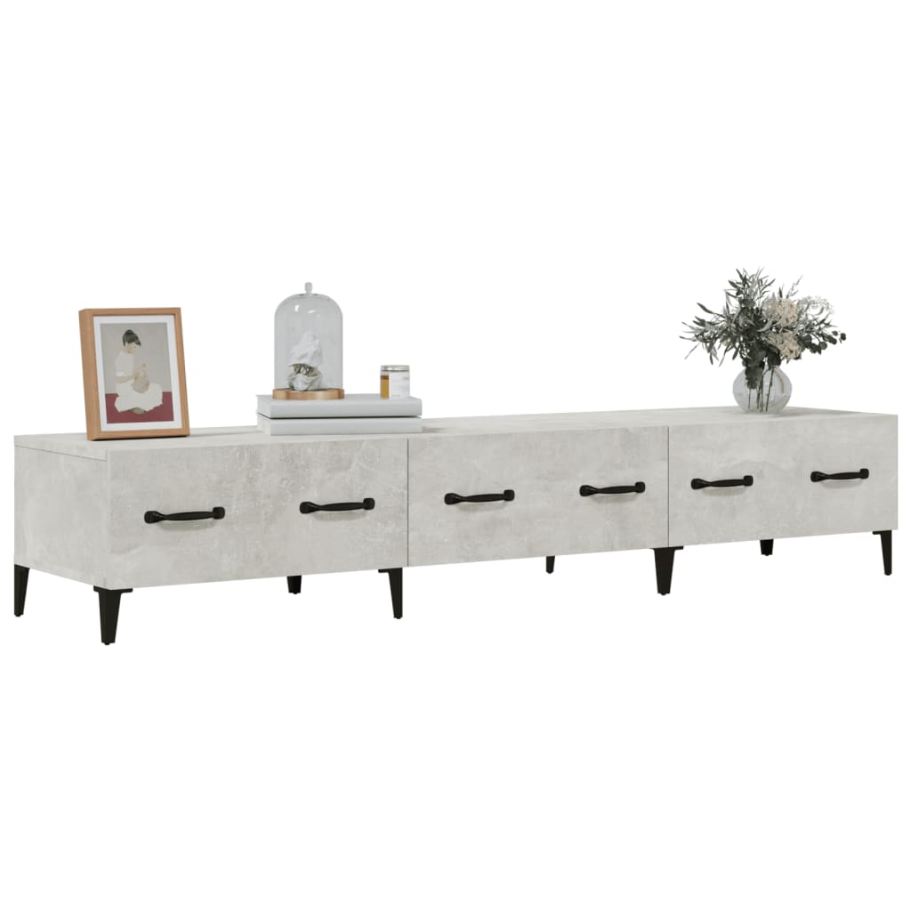 vidaXL Comodă TV, gri beton, 150x34,5x30 cm, lemn prelucrat vidaXL Comodă TV, gri beton, 150x34,5x30 cm, lemn prelucrat