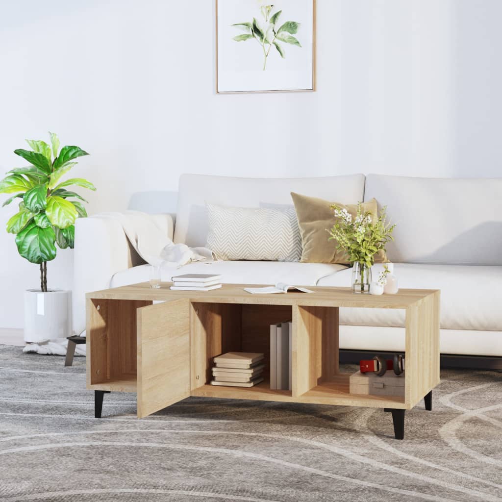 vidaXL Măsuță de cafea, stejar sonoma, 102x50x40 cm, lemn compozit vidaXL Măsuță de cafea, stejar sonoma, 102x50x40 cm, lemn compozit