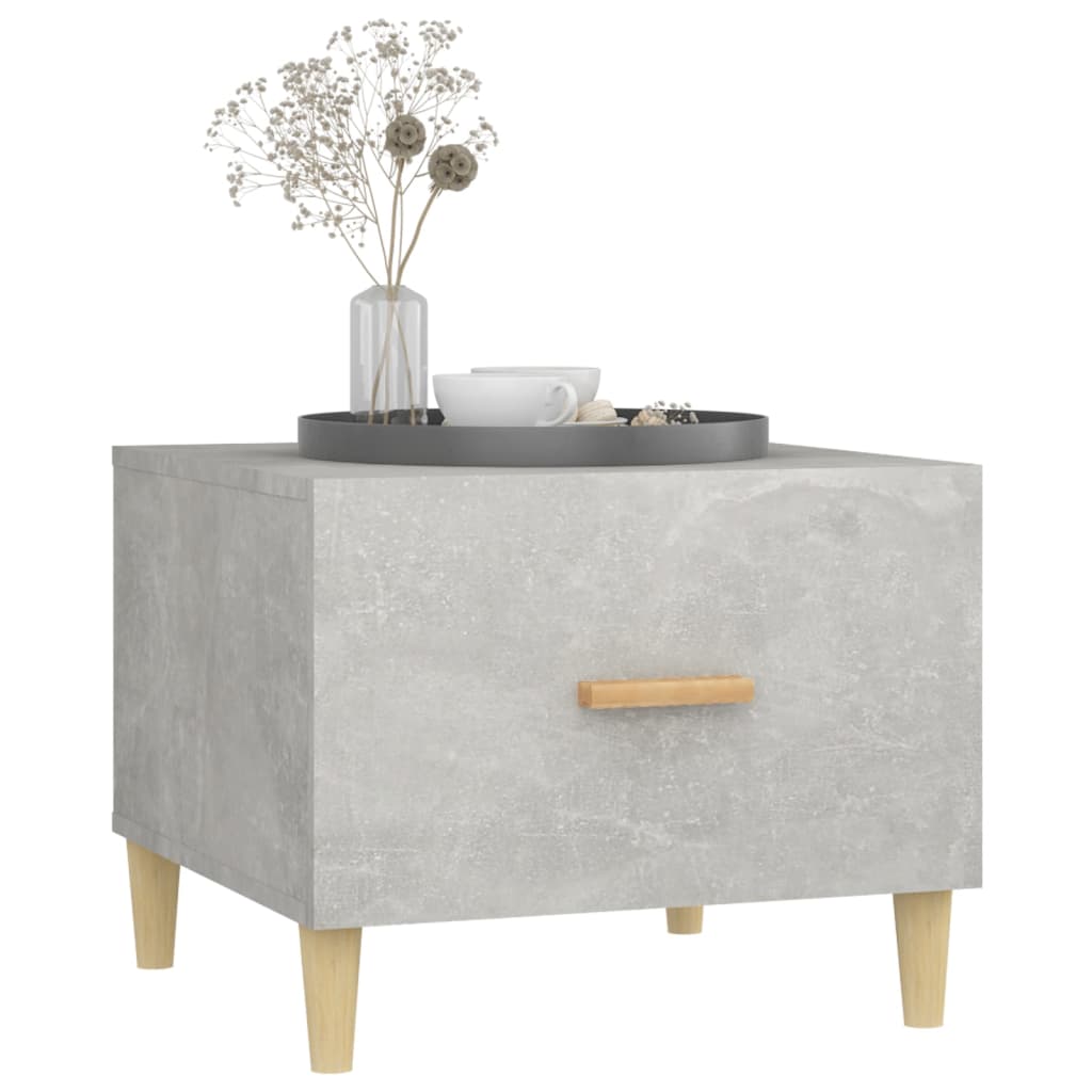 vidaXL Măsuță de cafea, gri beton, 50x50x40 cm, lemn compozit vidaXL Măsuță de cafea, gri beton, 50x50x40 cm, lemn compozit