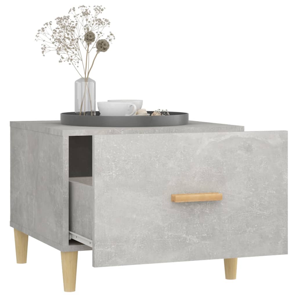 vidaXL Măsuță de cafea, gri beton, 50x50x40 cm, lemn compozit vidaXL Măsuță de cafea, gri beton, 50x50x40 cm, lemn compozit