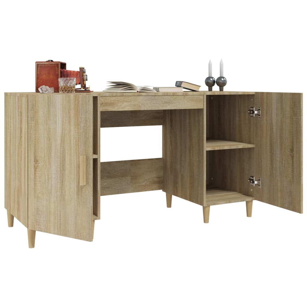 vidaXL Birou, stejar sonoma, 140x50x75 cm, lemn compozit vidaXL Birou, stejar sonoma, 140x50x75 cm, lemn compozit