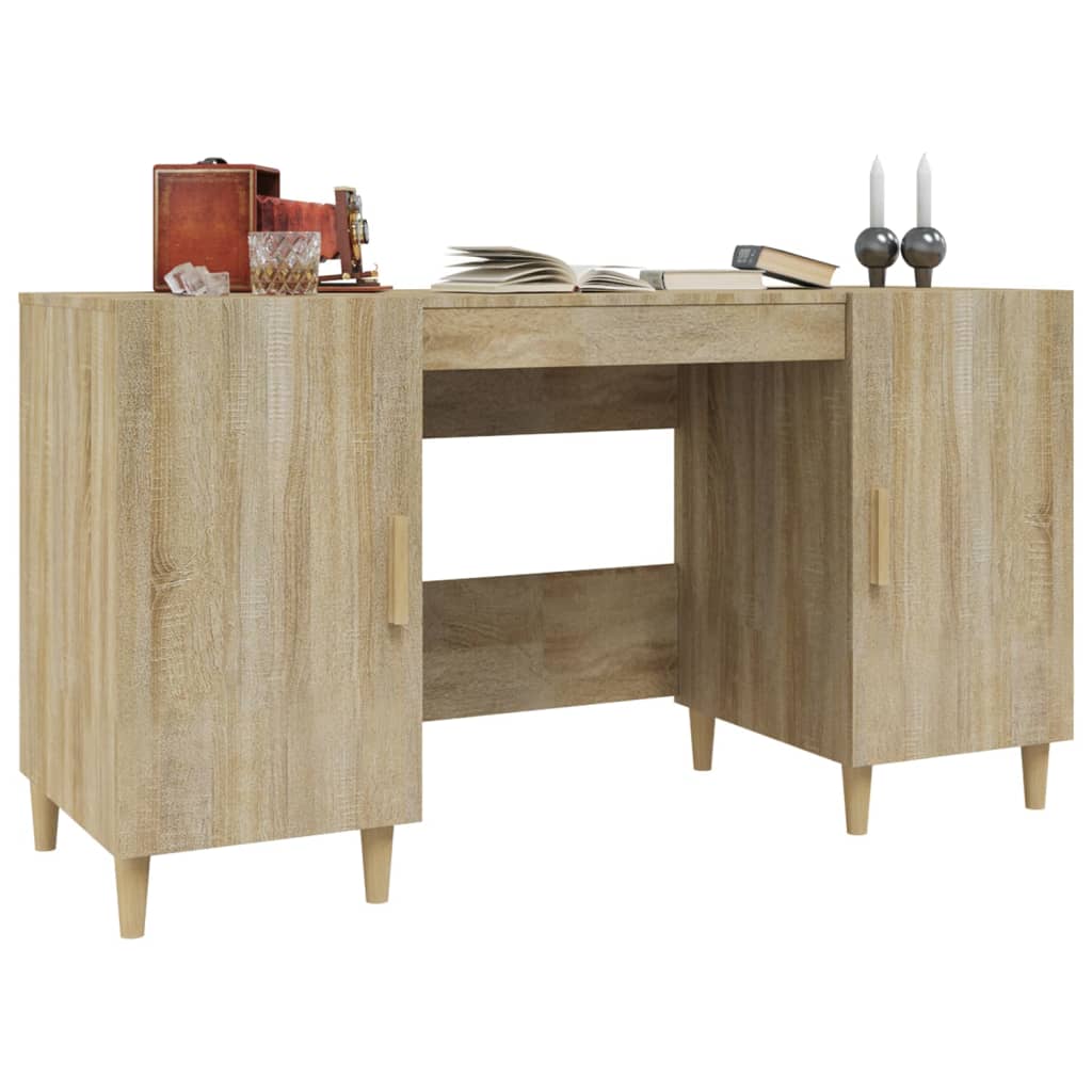 vidaXL Birou, stejar sonoma, 140x50x75 cm, lemn compozit vidaXL Birou, stejar sonoma, 140x50x75 cm, lemn compozit