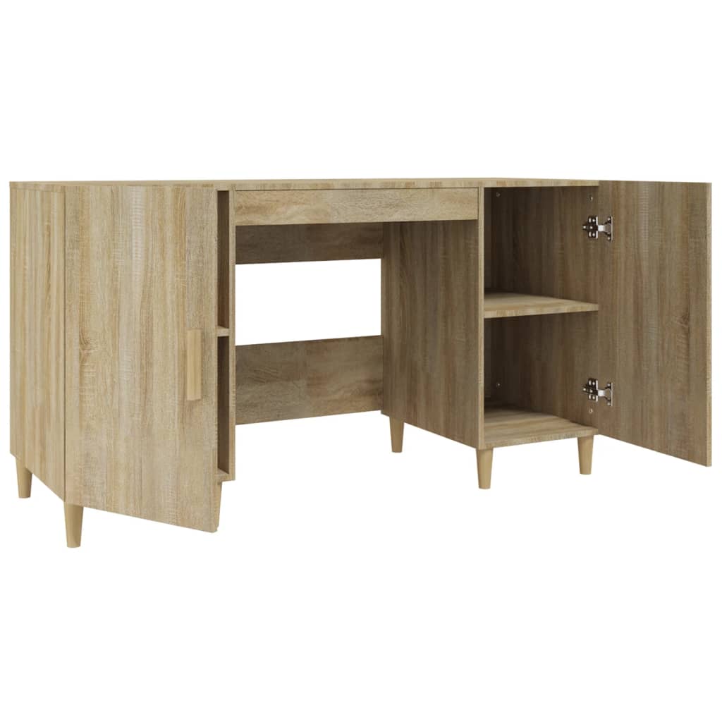 vidaXL Birou, stejar sonoma, 140x50x75 cm, lemn compozit vidaXL Birou, stejar sonoma, 140x50x75 cm, lemn compozit